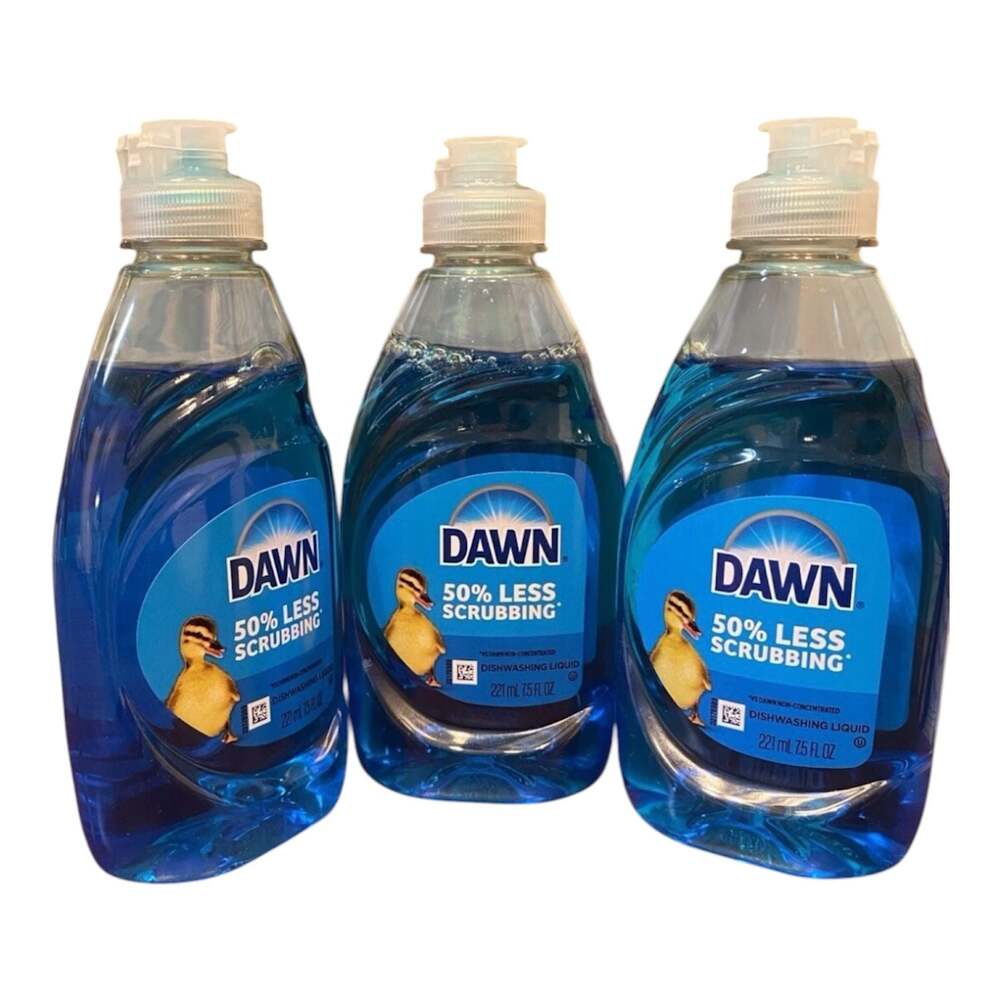 Dawn 50% Less Scrubbing Dishwashing Liquid, 7.5 fl oz (Pack of 3)